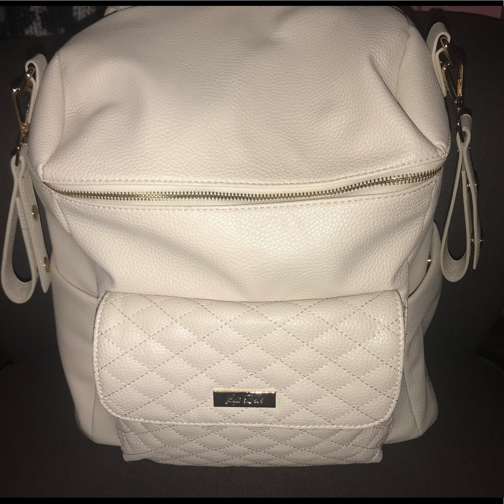 Luli Bebé PEARL WHITE Monaco Diaper Bag